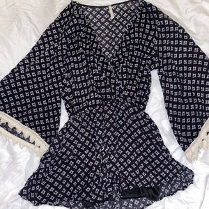 Women’s Black and white Romper
